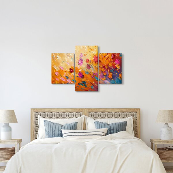 Kép - Színes virágok festése (90x60 cm)