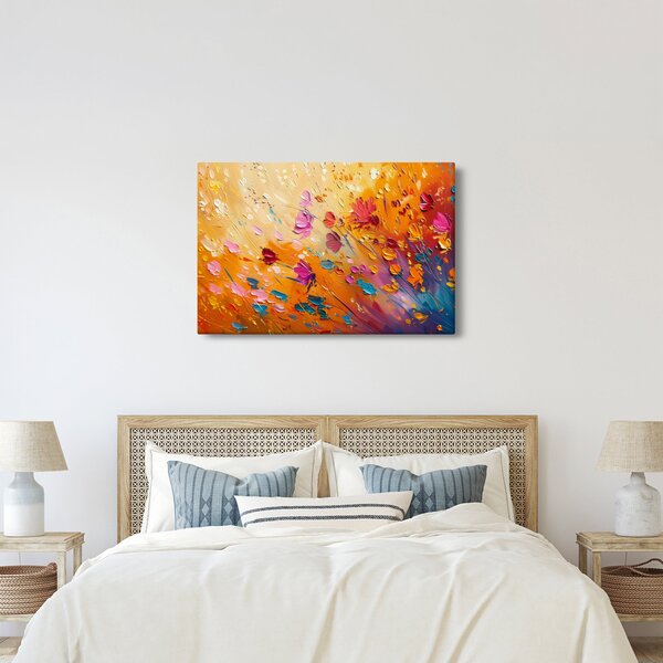Kép - Színes virágok festése (90x60 cm)