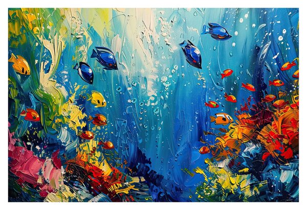 Kép - A víz alatti világ festése (90x60 cm)