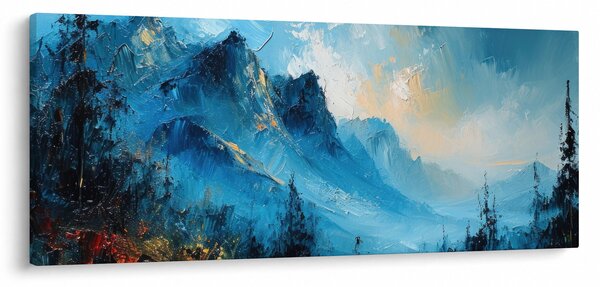Kép - Hegyek festése (120x50 cm)