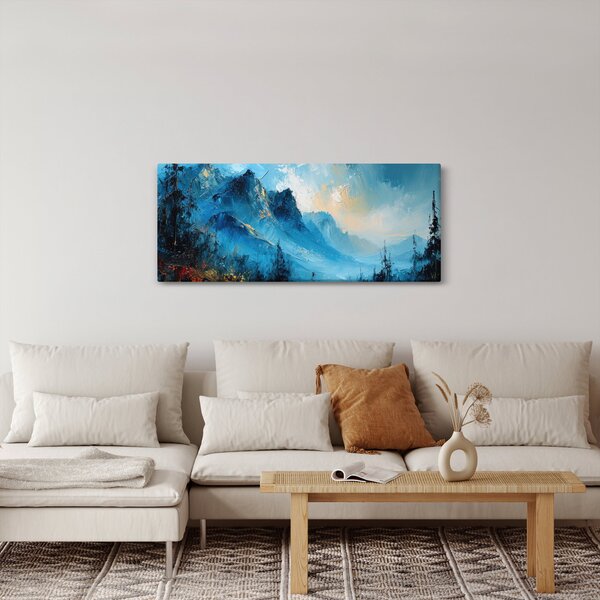 Kép - Hegyek festése (120x50 cm)