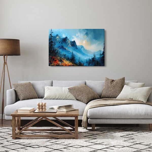 Kép - Hegyek festése (90x60 cm)