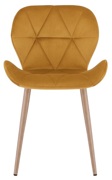 Étkezőszék MANGO VELVET, mustársárga