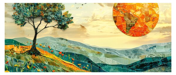 Kép - Tájkép illusztráció (120x50 cm)