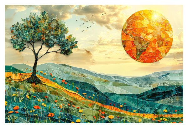 Kép - Tájkép illusztráció (90x60 cm)