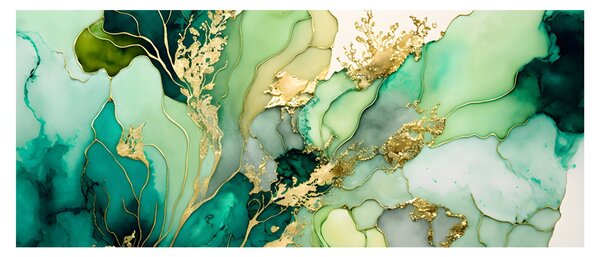 Kép - Zöld absztrakció (120x50 cm)