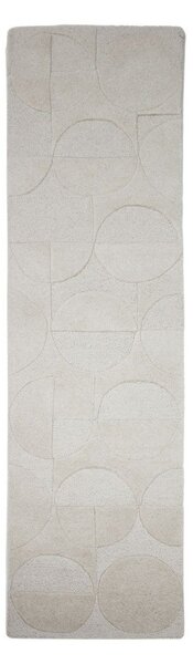 Elefántcsont színű kézi szövésű gyapjú futószőnyeg 60x230 cm Gigi – Flair Rugs