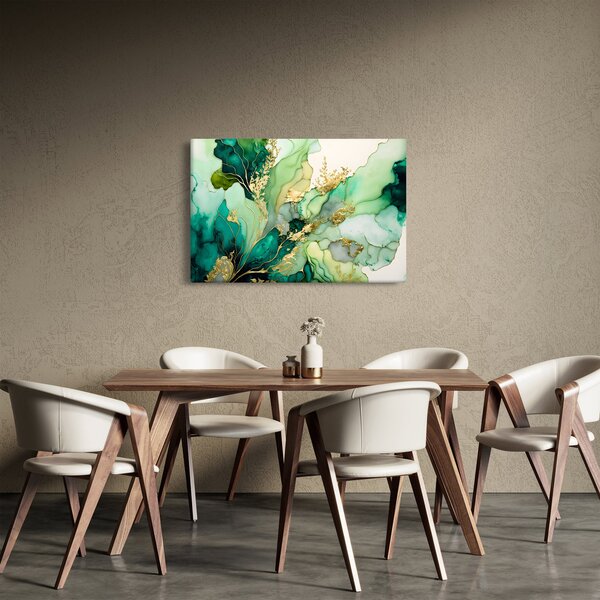 Kép - Zöld absztrakció (90x60 cm)