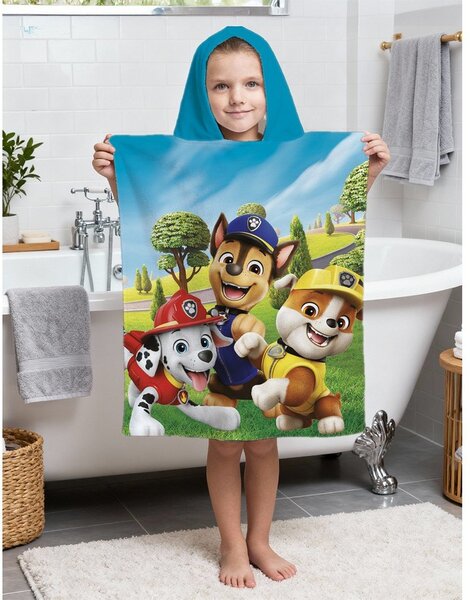 Pamut gyerek fürdőponcsó 3-8 év Paw Patrol – Jerry Fabrics