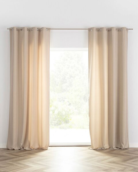BASIC függöny karikákkal 140x280cm bézs 1 db