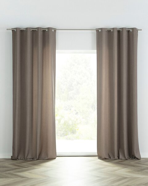 BASIC függöny karikákkal 140x280cm szürkésbézs 1 db