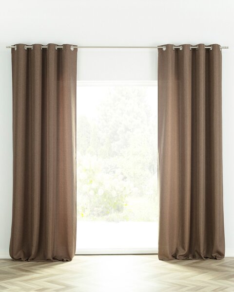 BASIC függöny karikákkal 140x280cm aranybarna 1 db
