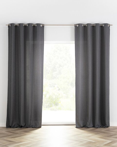 BASIC Függöny görgőkkel 140x280cm acélszürke 1 db