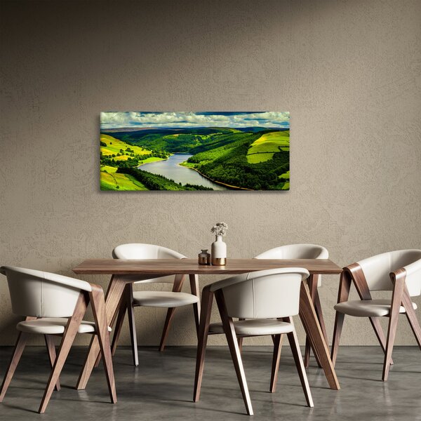 Kép - Zöld táj (120x50 cm)