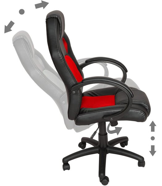 Gamer szék basic, piros -Sokat vagy fent a világhálón? Felejtsd el az elgémberedett ízületeket!
