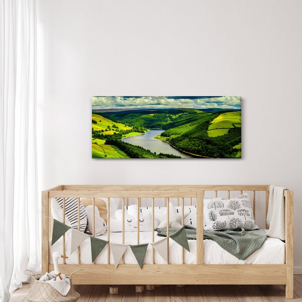 Kép - Zöld táj (120x50 cm)
