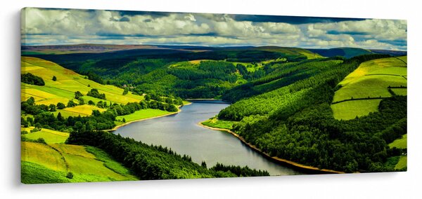 Kép - Zöld táj (120x50 cm)