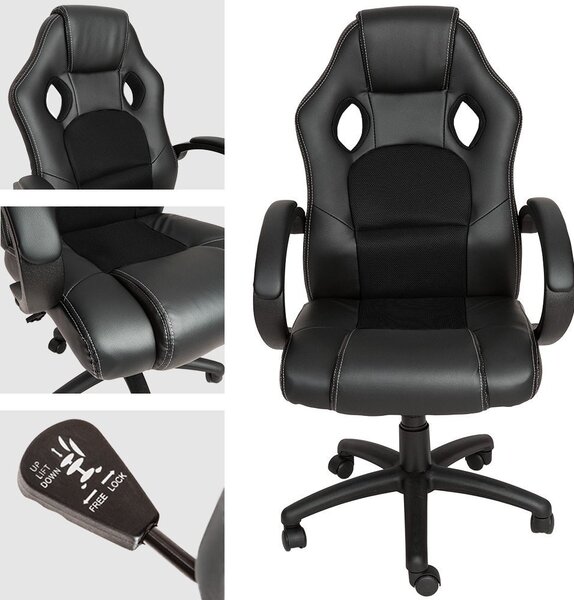Gamer szék basic, fekete -Sokat vagy fent a világhálón? Felejtsd el az elgémberedett ízületeket!