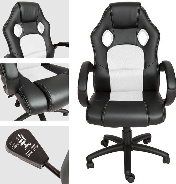 Gamer szék basic, Fehér -Sokat vagy fent a világhálón? Felejtsd el az elgémberedett ízületeket!