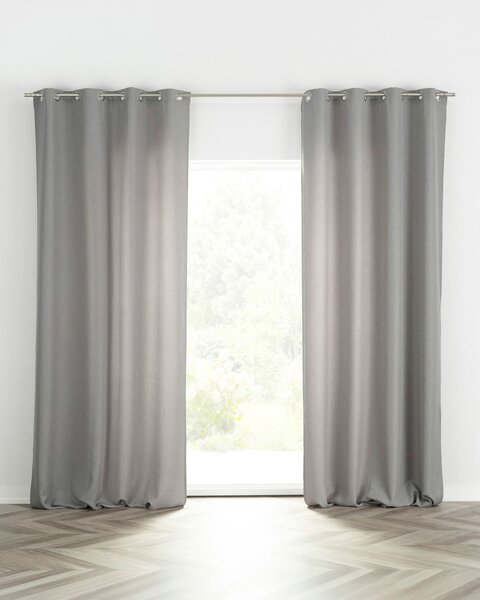 BASIC függöny karikákkal 140x280 cm galambszürke 1 db