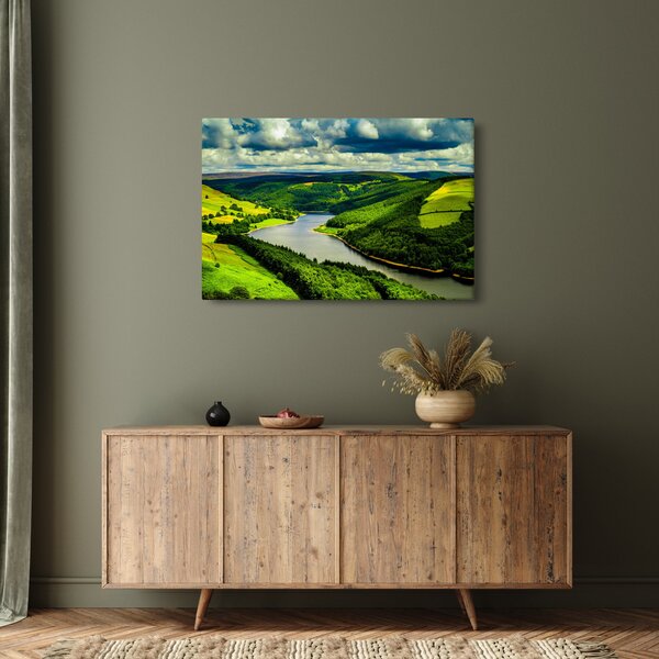 Kép - Zöld táj (90x60 cm)
