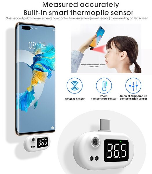 Mobiltelefon hőmérő – iPhone csatlakozás