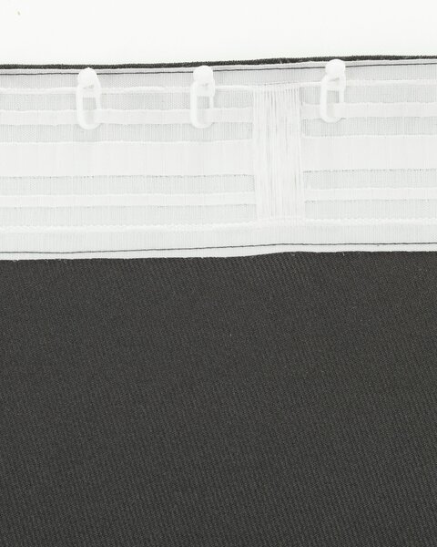 BASIC Chenille kész függöny redőzőszalagon 140x260 cm tengerészkék 1 db