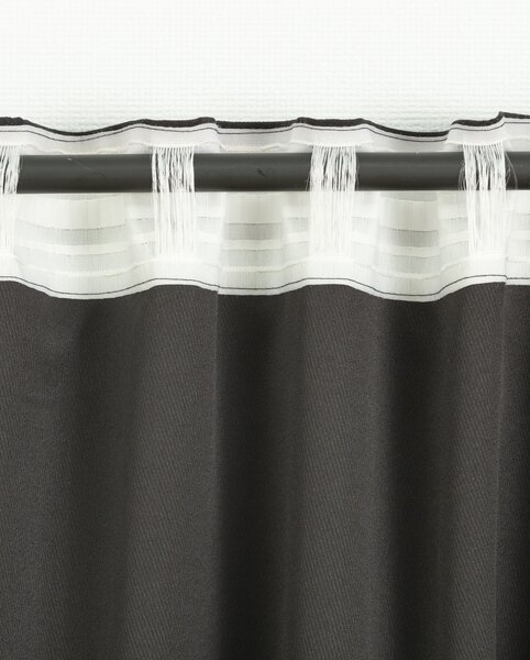 BASIC Chenille kész függöny redőzőszalagon 140x260 cm tengerészkék 1 db