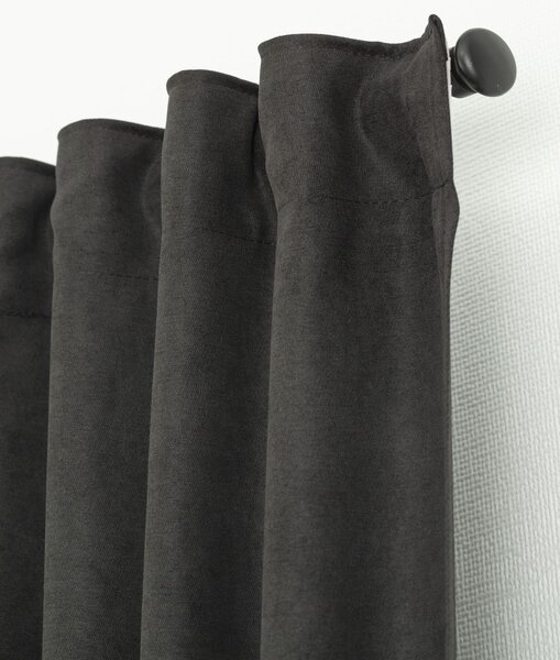 BASIC Chenille kész függöny redőzőszalagon 140x260 cm tengerészkék 1 db