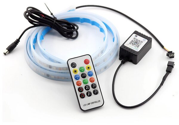 Bluetoothos 180 cm- es autós LED szalag - applikáció+távirányító