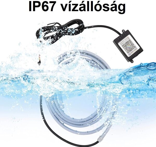 Bluetoothos 180 cm- es autós LED szalag - applikáció+távirányító