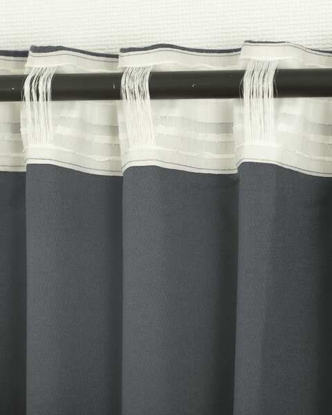 BASIC Chenille kész függöny redőzőszalagon 140x260 cm szürke 1 db