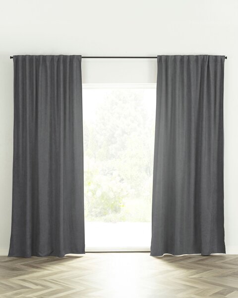 BASIC Chenille kész függöny redőzőszalagon 140x260 cm szürke 1 db