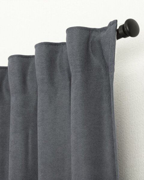 BASIC Chenille kész függöny redőzőszalagon 140x260 cm szürke 1 db