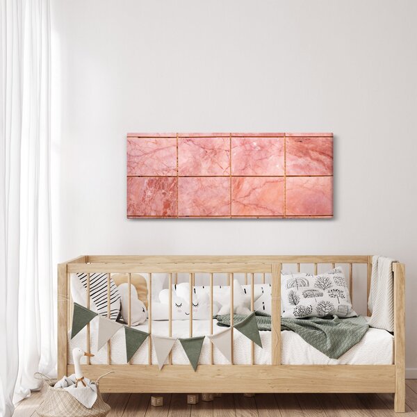 Kép - Rózsaszín, márványozott csempe (120x50 cm)
