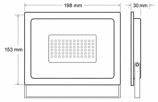 50 W-os LED reflektor hideg fehér fénnyel, IP66