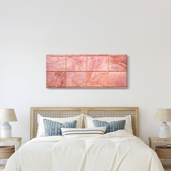 Kép - Rózsaszín, márványozott csempe (120x50 cm)