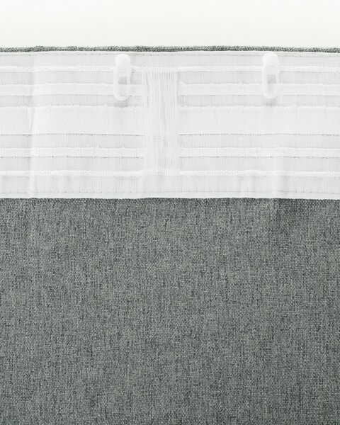 BASIC függöny ráncolószalaggal 140x300cm szürke denim 1 db