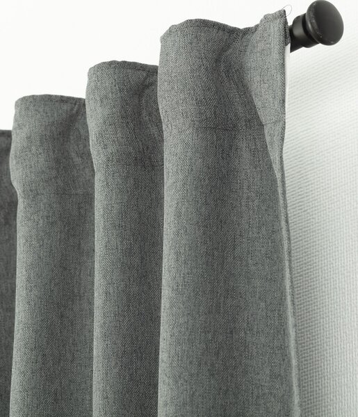 BASIC függöny ráncolószalaggal 140x300cm szürke denim 1 db