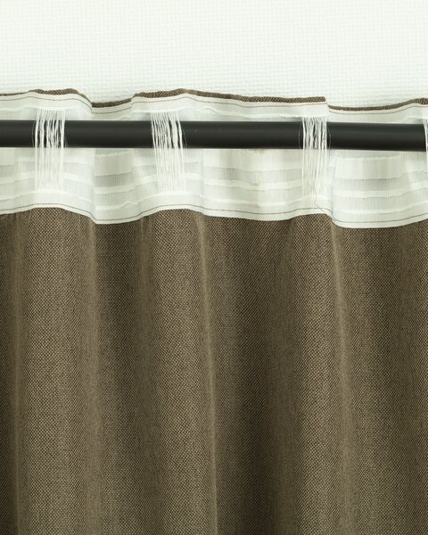 BASIC függöny ráncolószalaggal 140x300cm világos khaki 1 db