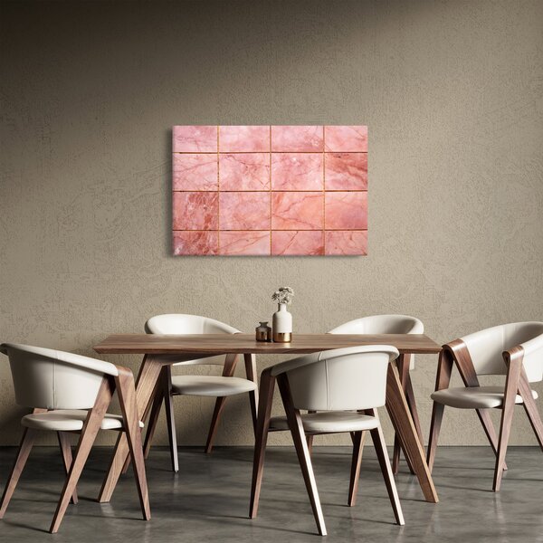 Kép - Rózsaszín, márványozott csempe (90x60 cm)