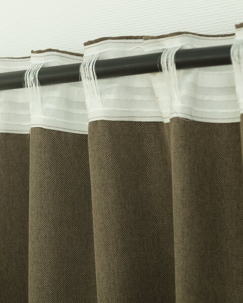 BASIC függöny ráncolószalaggal 140x300cm világos khaki 1 db