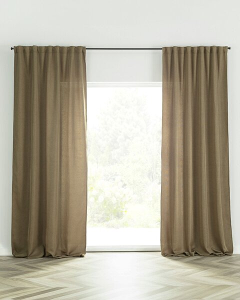 BASIC függöny ráncolószalaggal 140x300cm világos khaki 1 db