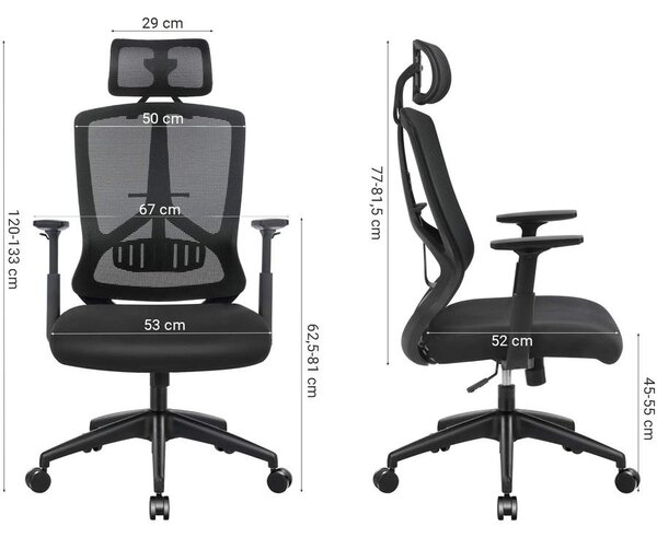 Irodai szék, ergonomikus forgó szék deréktámasszal