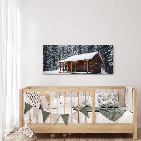Kép - Hóval borított kunyhó (120x50 cm)
