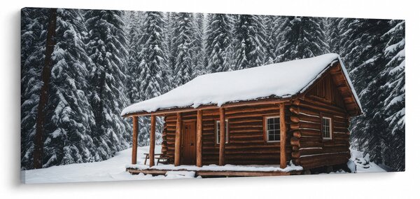 Kép - Hóval borított kunyhó (120x50 cm)