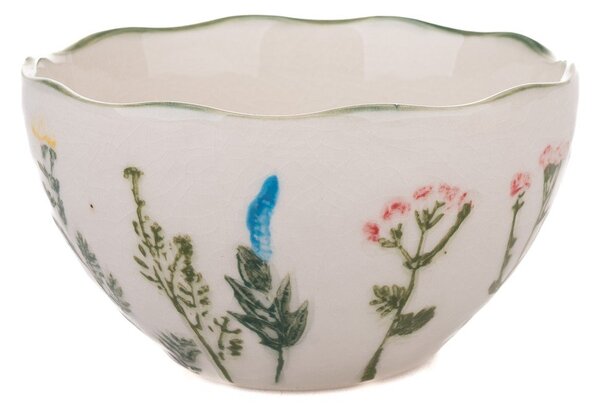 Fehér porcelán tálka Flower Garden – Dakls