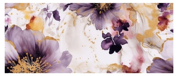 Kép - Akvarell virágok (120x50 cm)
