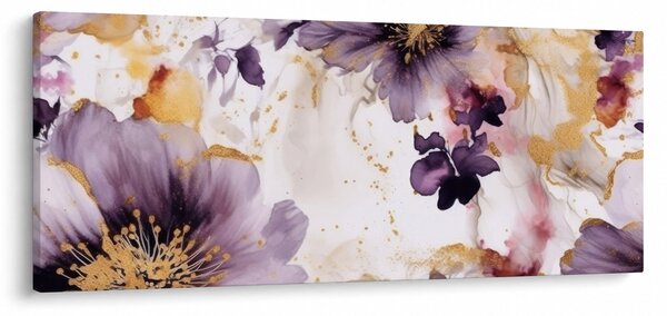 Kép - Akvarell virágok (120x50 cm)