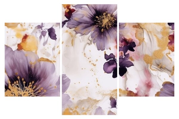 Kép - Akvarell virágok (90x60 cm)